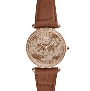 Fossil Women's Lyric Tree-Hand Brown Leather Watch